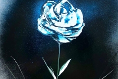 　青い薔薇（スプレーアート・ドローイング）