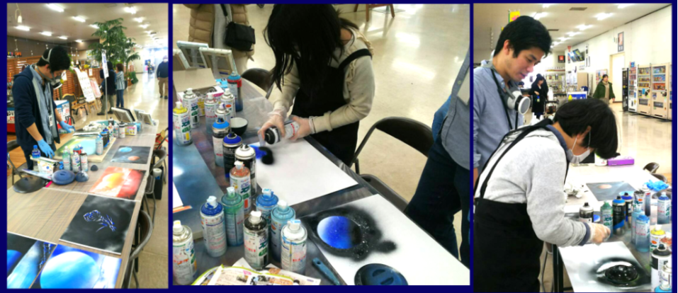 スプレーアートのカルチャー教室 体験イベント Aki Spray Paint